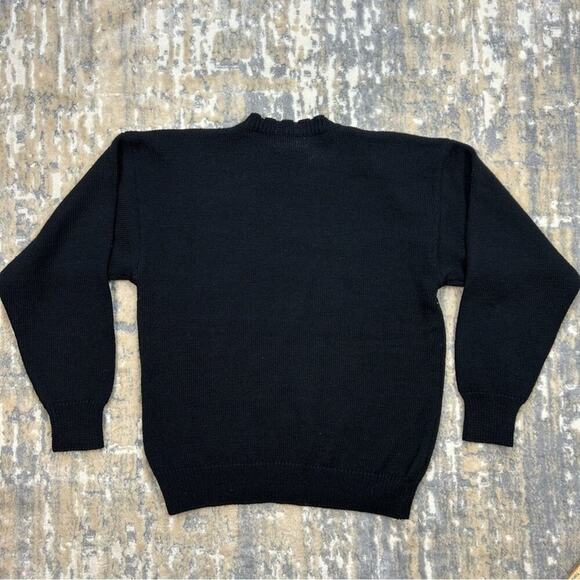 Koret Sweater Womens Size Small Black & Red Pullover Beaded Vintage Shirt Top - Picture 4 of 6